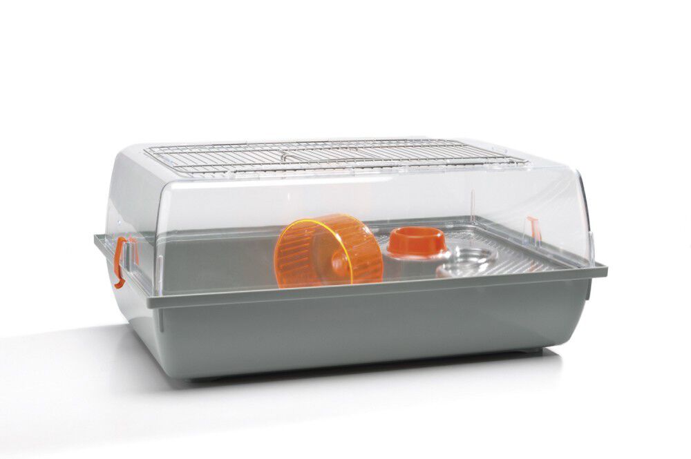 Beeztees Alex - Hamsterkooi - Grijs Oranje - 25x58x38 cm Beeztees Alex - Hamsterkooi - Grijs Oranje - 25x58x38 cm