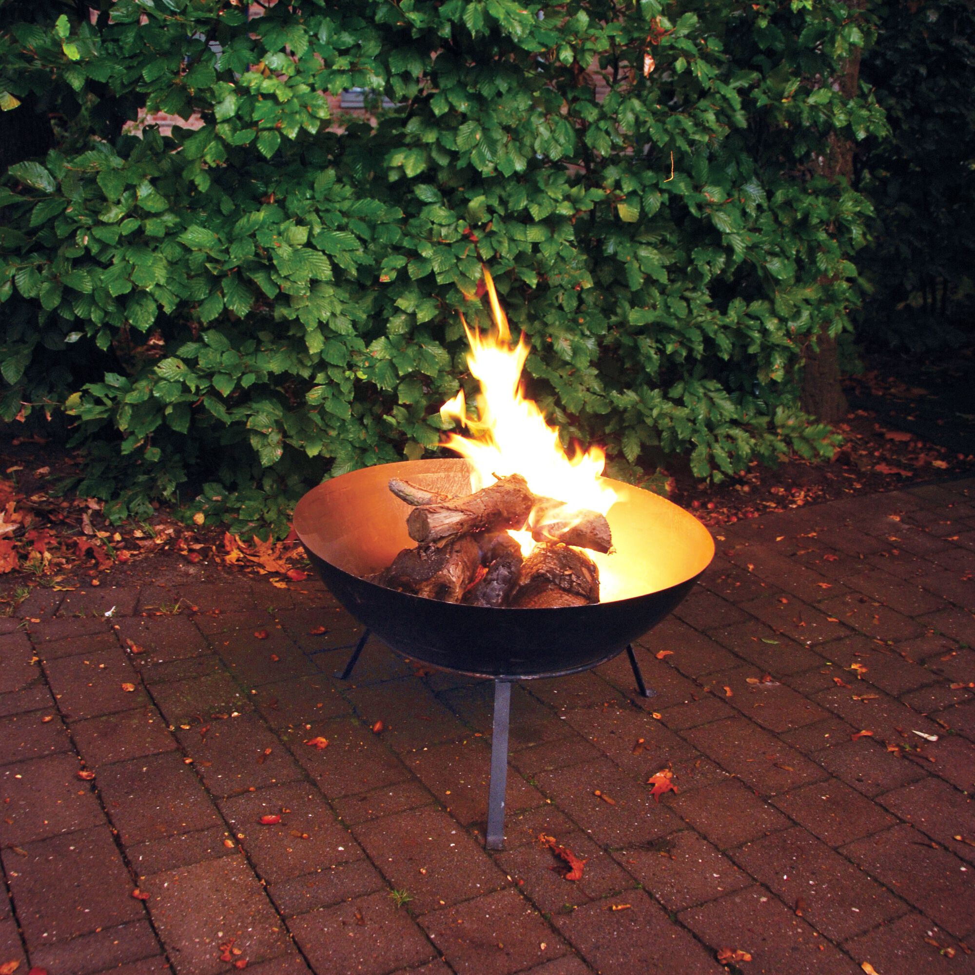Esschert Fancy Flames Op voet - Vuurschaal - Zwart - Metaal