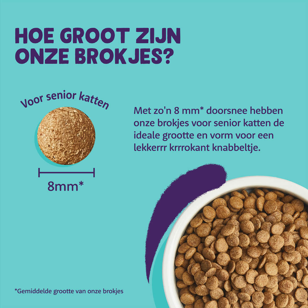 Edgard & Cooper Senior Brokjes - Kattenvoer - Kip - Kalkoen - 2 kg