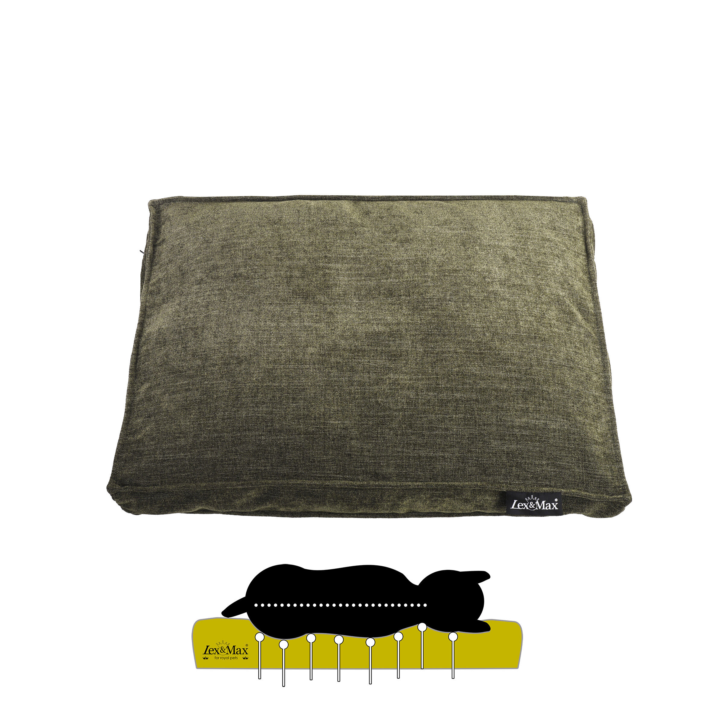 Lex & Max Stockholm - Orthopedisch Benchkussen - Groen - 50x75x13 cm - S