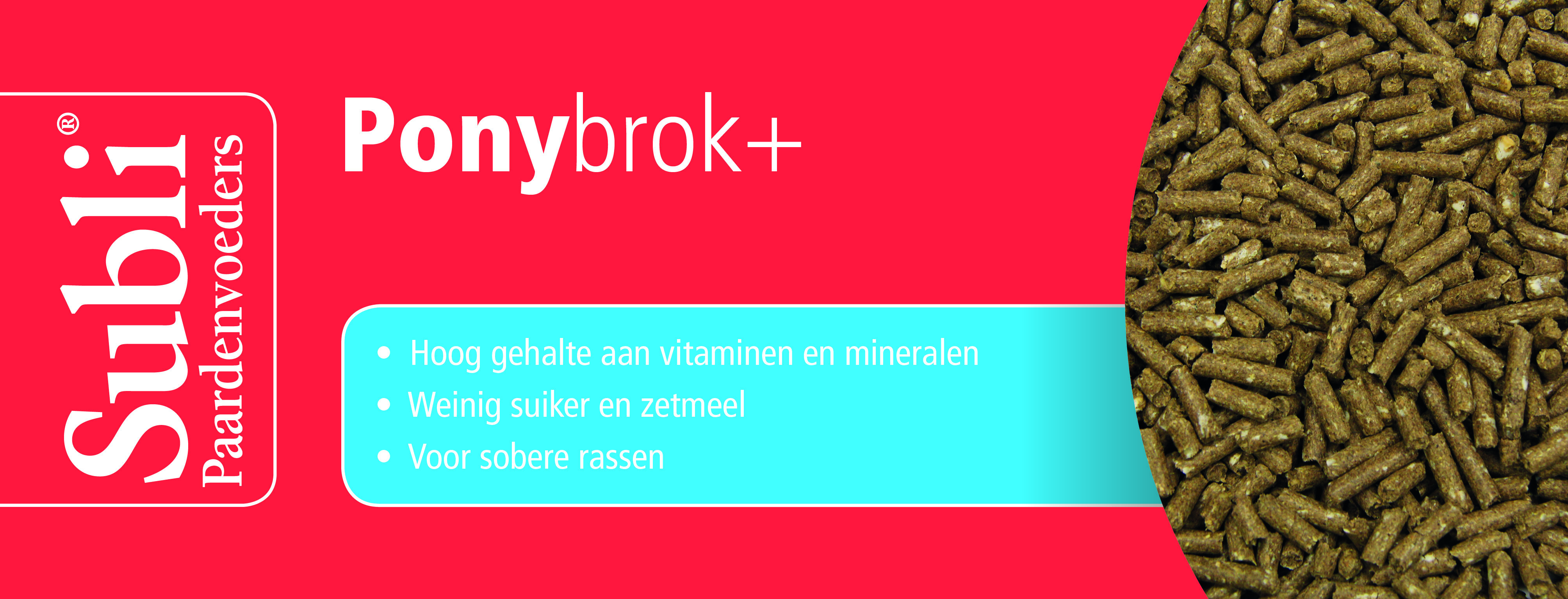 Subli Ponybrok+ - Basisvoeding - 20 kg - Zak