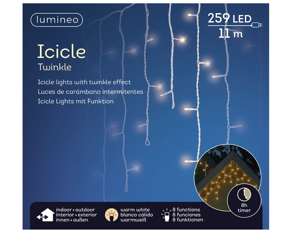 Lumineo Twinkelend - IJspegelverlichting - 259 - 17.5 cm - Warm wit