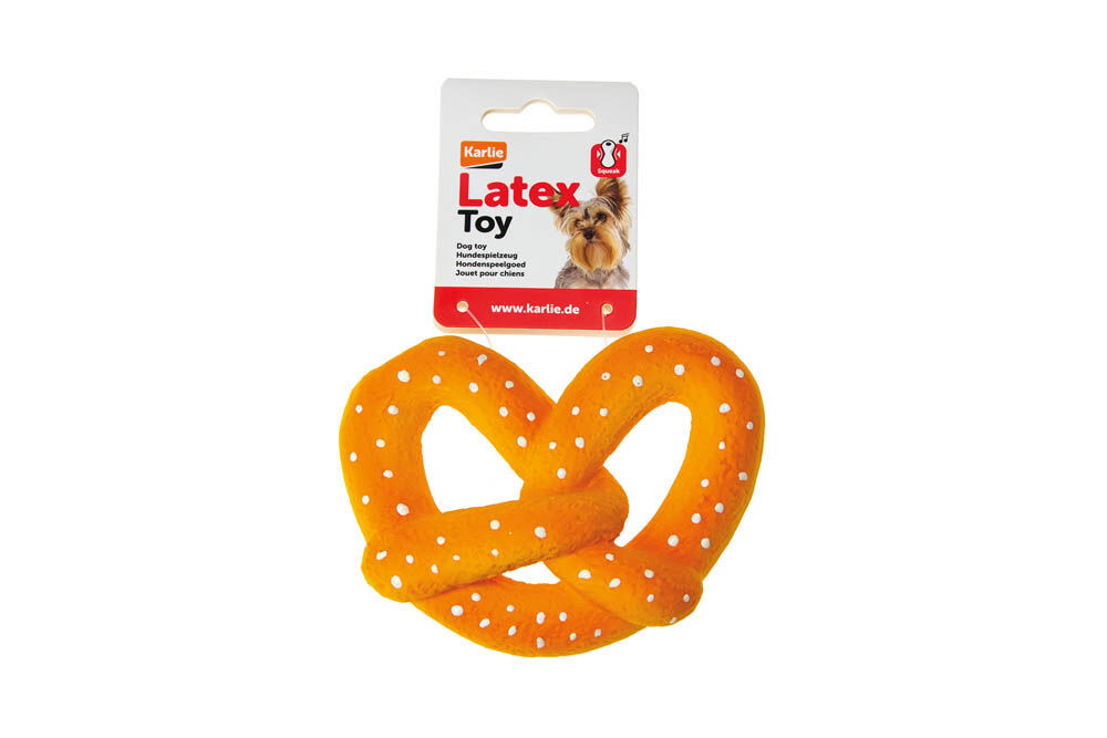 Karlie Pretsel - Knuffel - Hondenspeelgoed - Bruin - 10x3x13 cm