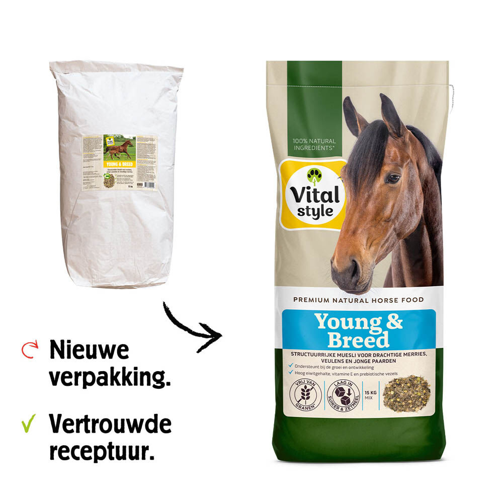 VITALstyle Young & Breed Muesli - Paardenvoer - 15 - Zak