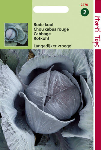 Hortitops Rode kool Brassica oleracea Langedijker Vroege (Zomer) - Groentezaden Hortitops Rode kool Brassica oleracea Langedijker Vroege (Zomer) - Groentezaden