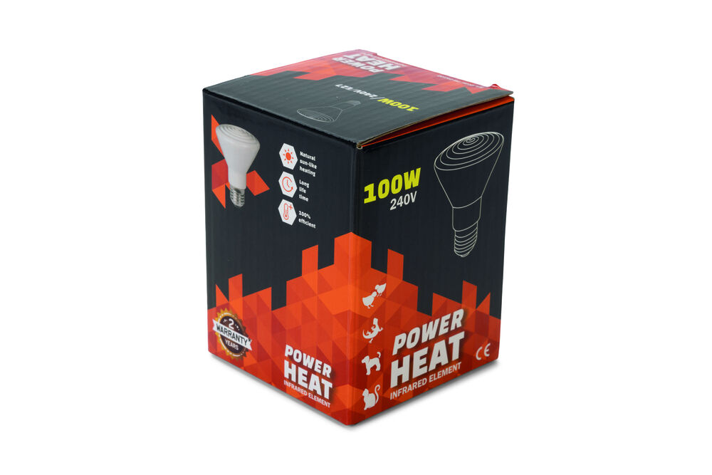 Powerheat Donkerstraler - Warmtelamp - 10.00 cm - null - 100.00 W - 7.50 cm - 7.50 cm