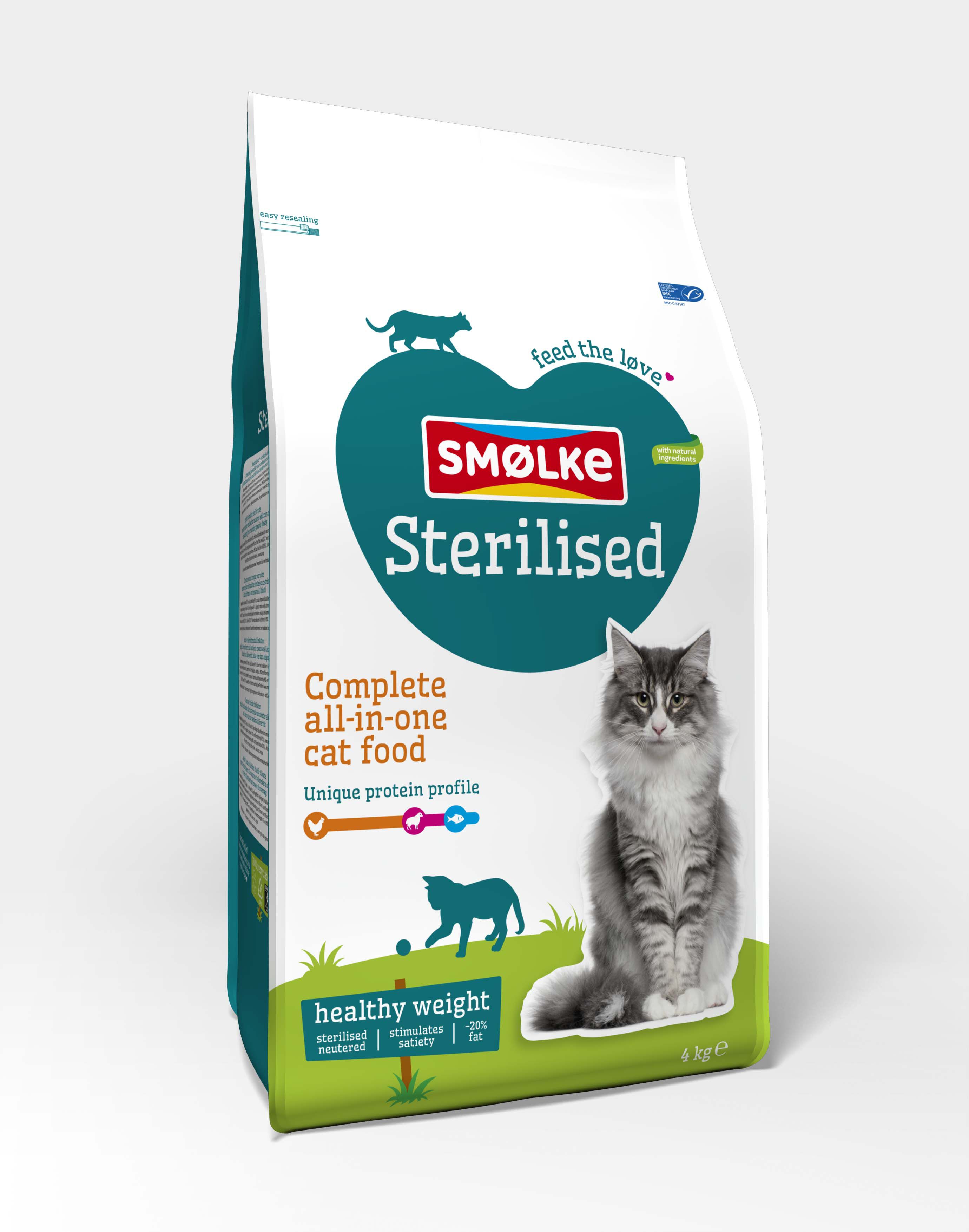 Smölke Sterilised - Kattenvoer - Kip - Vis - 4 kg