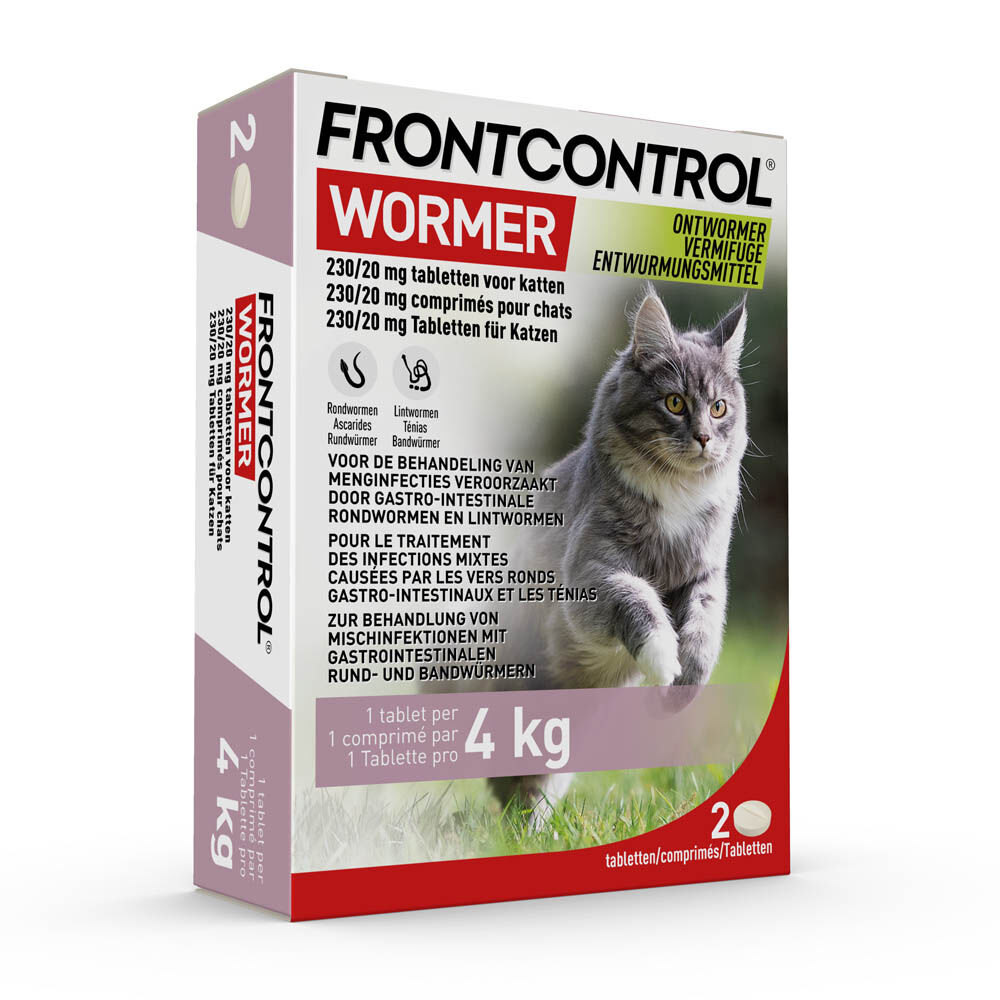 Frontcontrol - Ontwormer Kat - 2 tabletten Frontcontrol - Ontwormer Kat - 2 tabletten