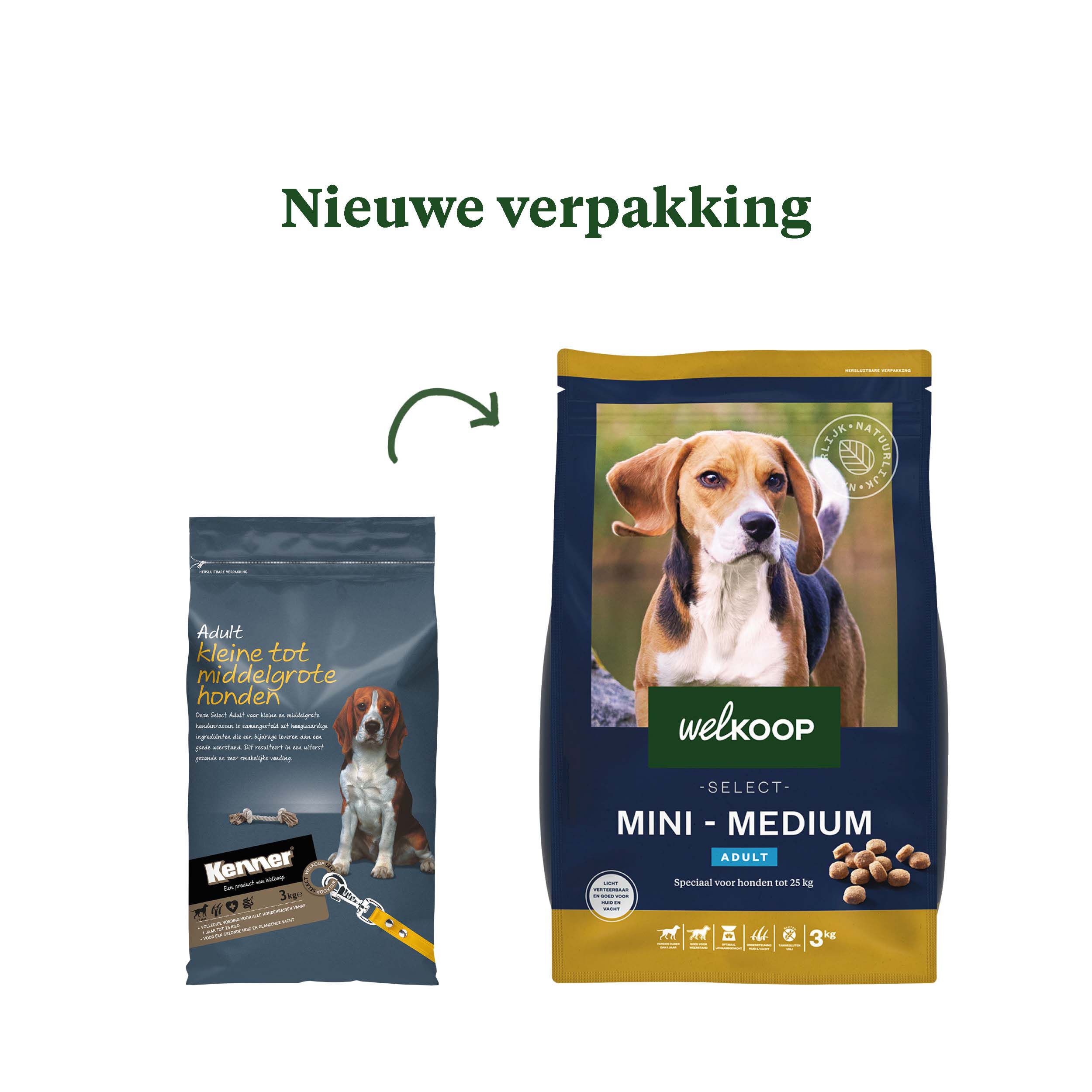 Welkoop Select Adult Mini-Medium Krokante brokken - Hondenvoer - 3.00 - kip