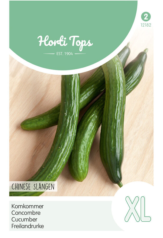Hortitops Komkommer Cucumis sativus Chinese Slangen - Groentezaden Hortitops Komkommer Cucumis sativus Chinese Slangen - Groentezaden