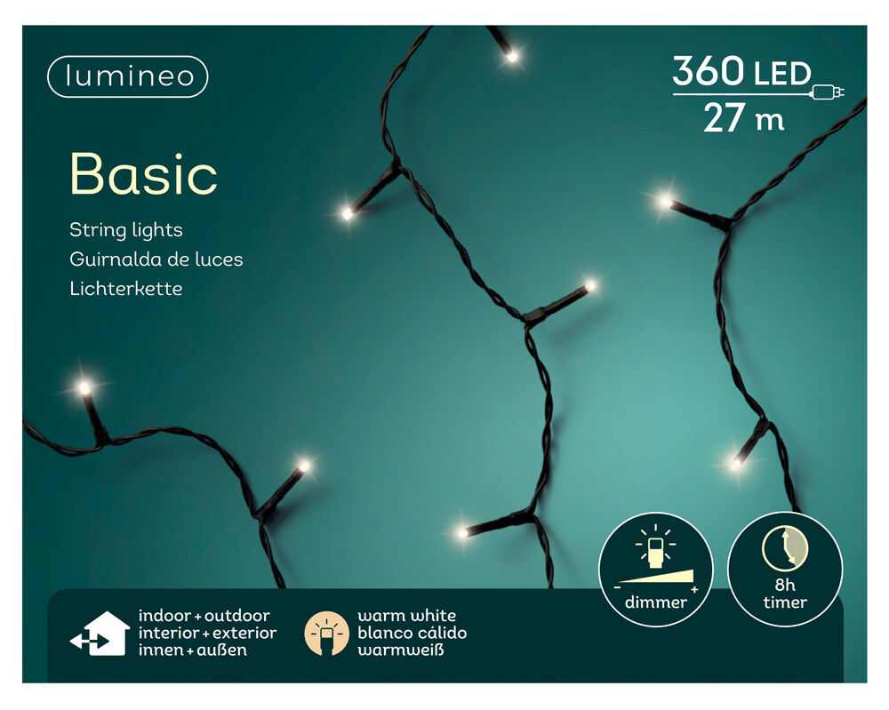 Lumineo Basic - Kerstboomverlichting - 360 lampjes - Warm wit