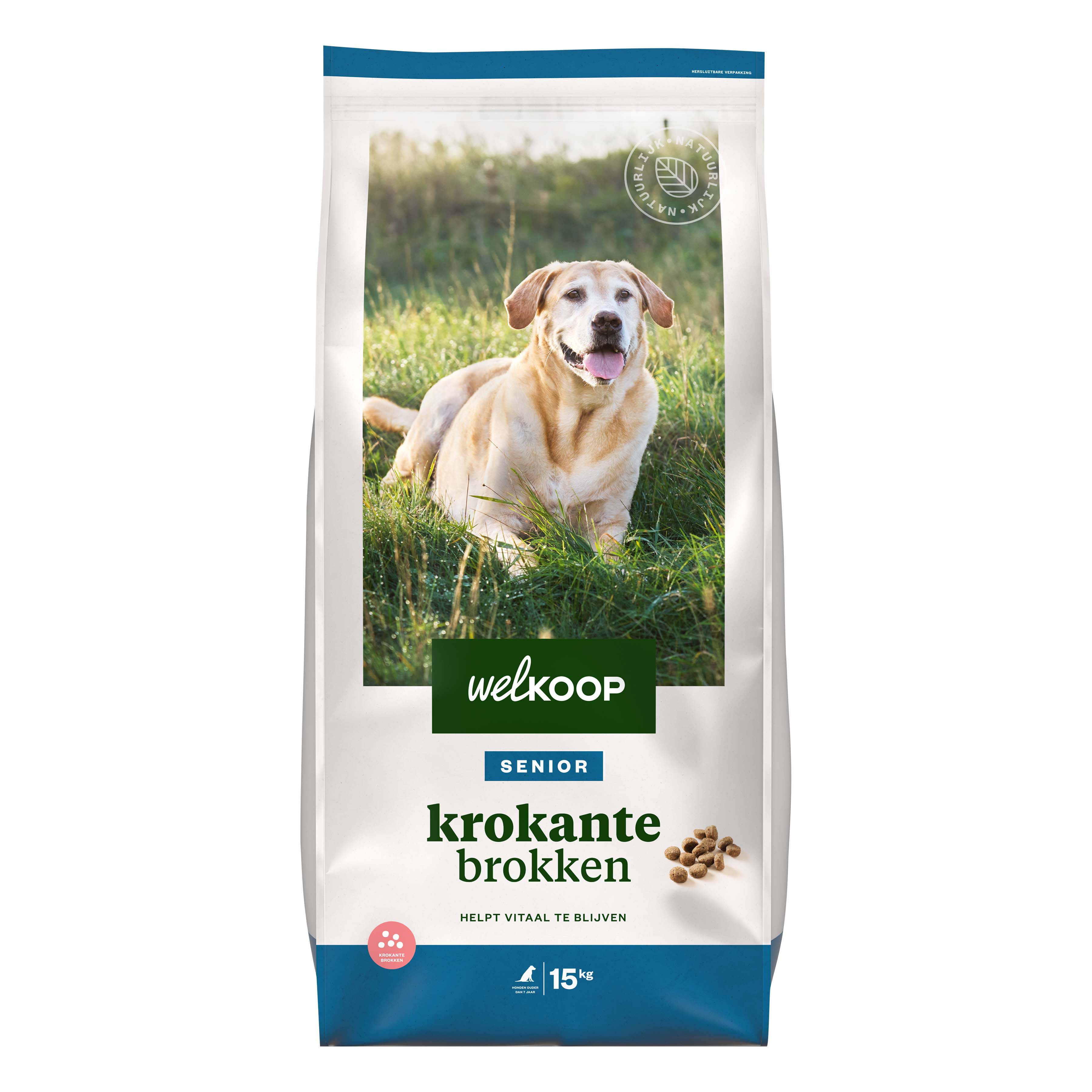 Welkoop Krokante brokken Senior - Hondenvoer - 15.00 - kip