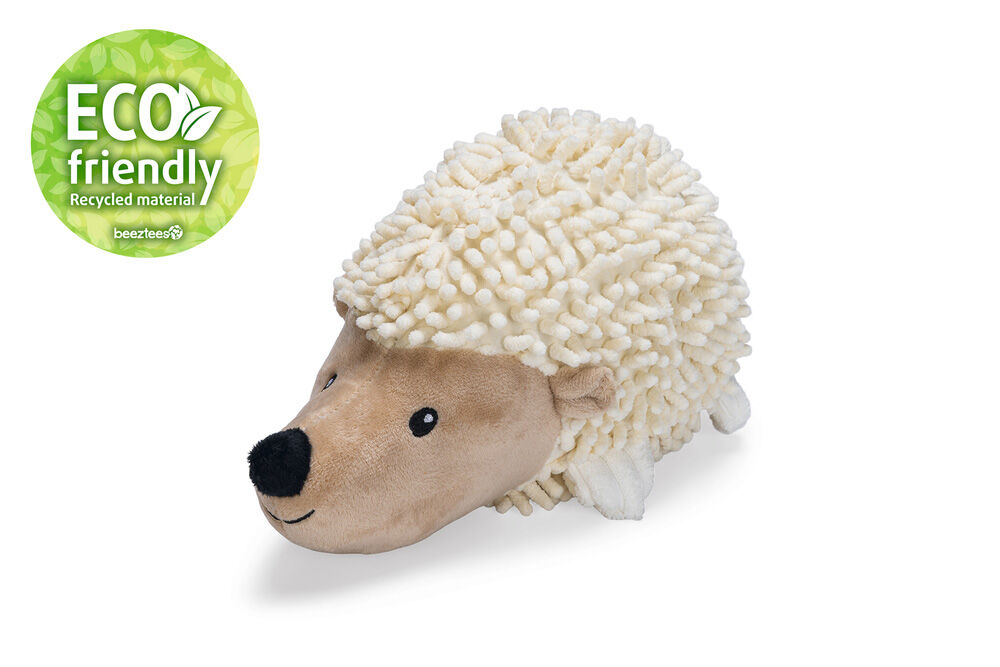 Beeztees Ecgo Egel Ittie - Knuffel - Hondenspeelgoed - Beige - 34x13x13 cm