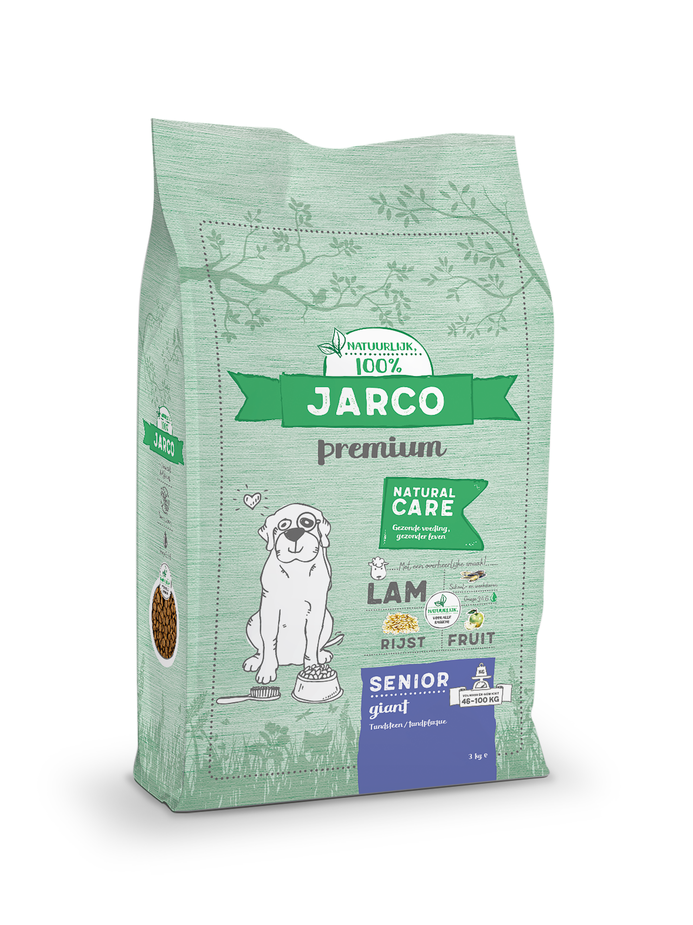 Jarco Dog Giant Senior - Hondenvoer - 3 - groente, lam, rijst Jarco Dog Giant Senior - Hondenvoer - 3 - groente, lam, rijst