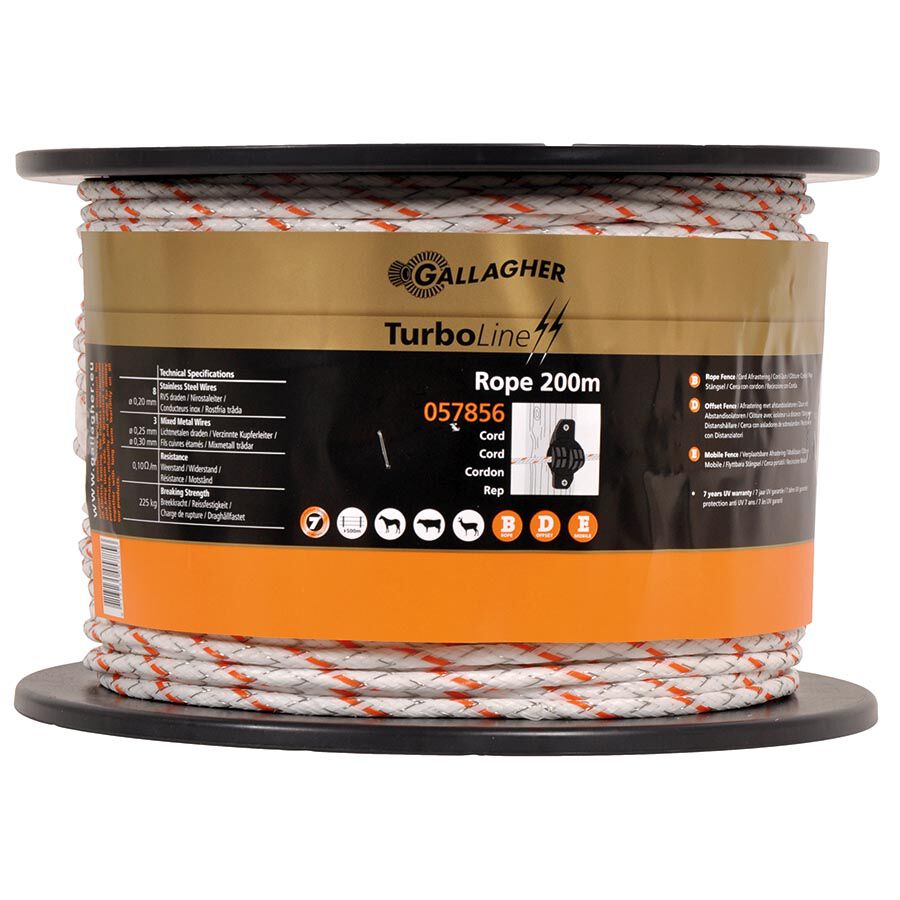 Gallagher TurboLine - Cord - 17 cm - 200 - Wit - 20 cm - 20000 cm
