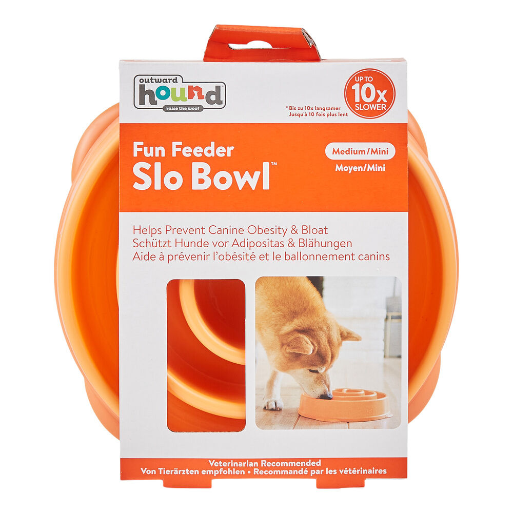 Outward Hound Anti schrokbak - Voerbak Hond - Oranje - 21 cm - L Outward Hound Anti schrokbak - Voerbak Hond - Oranje - 21 cm - L