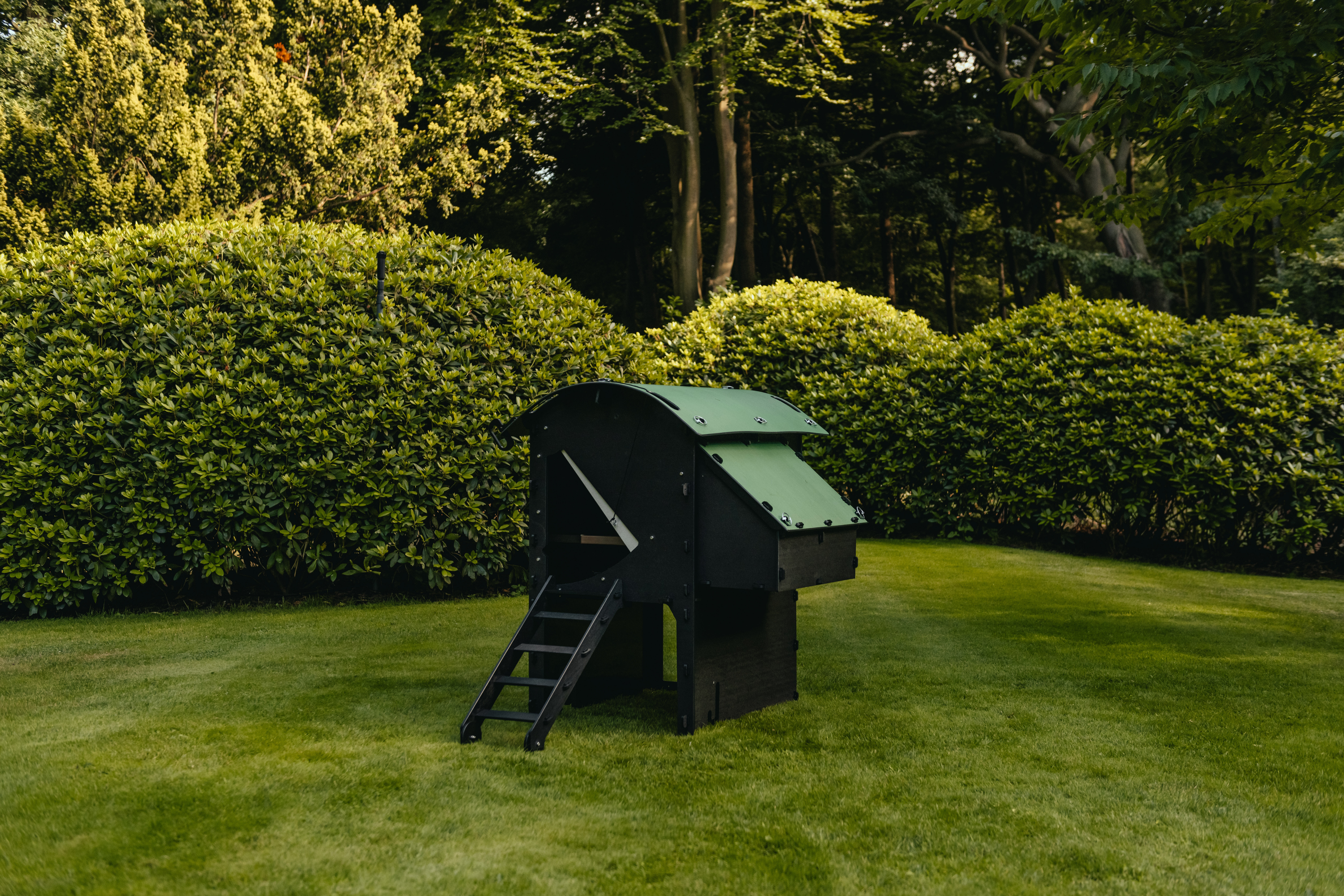 Nestera Penthouse - Kippenhok - 4 tot 6 kippen - 117.00 cm - Zwart/Groen - 59.00 cm - M - 80.00 cm