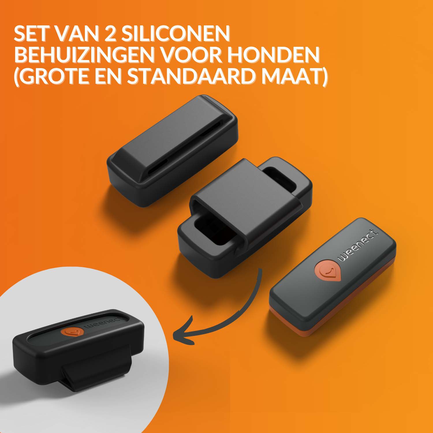 Weenect - GPS tracker Hond - 1.50 cm - zwart - 2.40 cm - XS - 6.00 cm