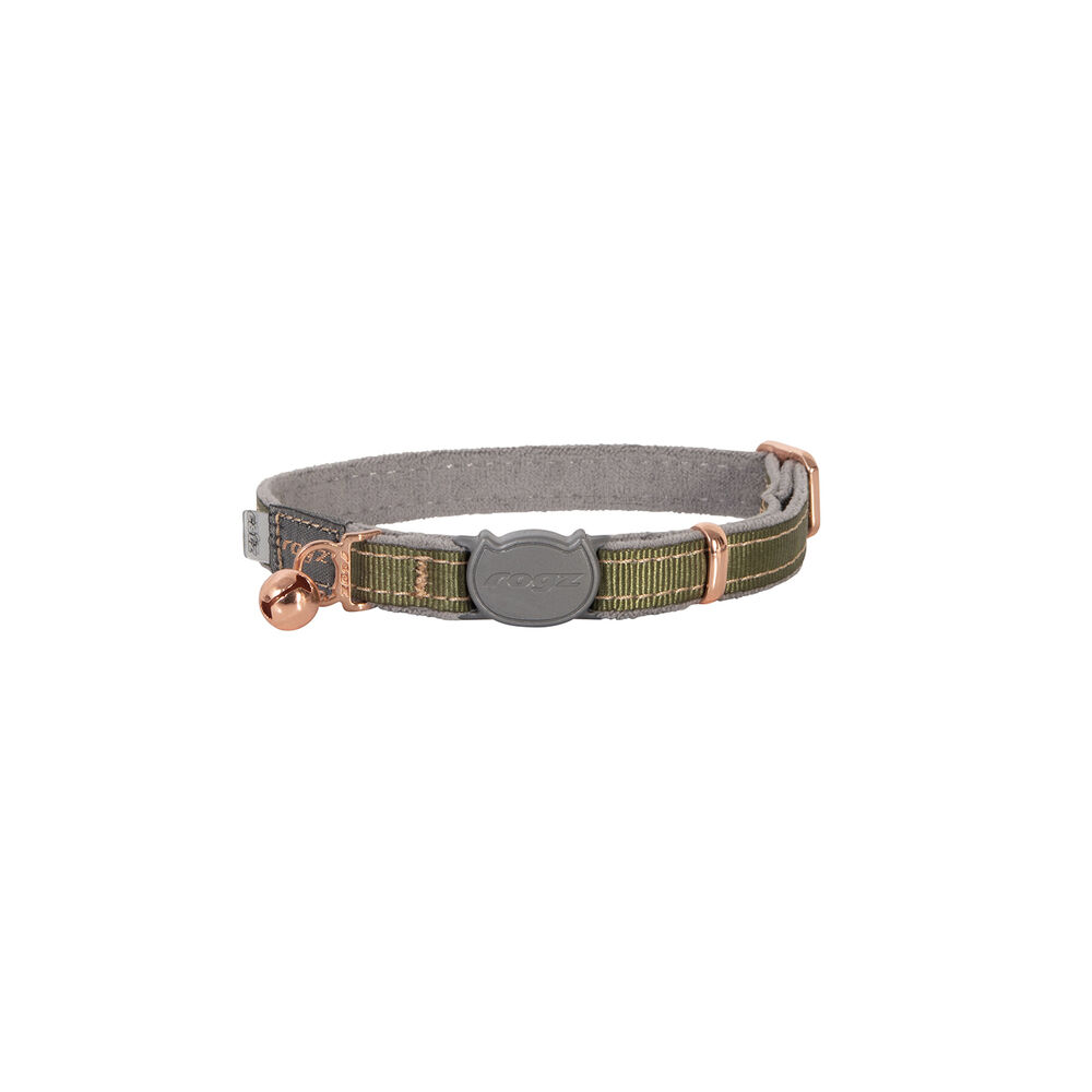 Rogz - Kattenhalsbandje - 31 cm - 2.00 cm - Groen - 2.00 cm - S - 23.70 cm