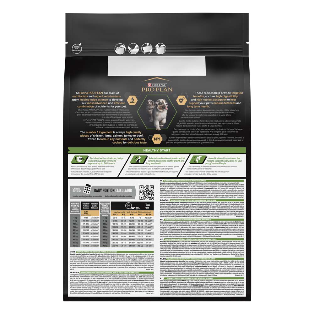 PRO PLAN Healthy Start Puppy Medium - Hondenvoer - 3 - kip