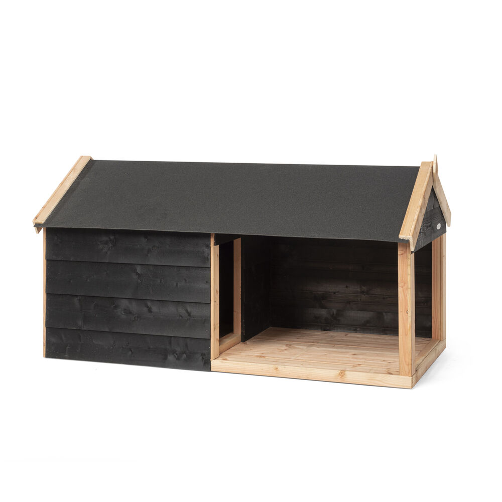 Voldux Stijn - Hondenhok - 110.00 cm - Naturel/zwart - 113.00 cm - 201.00 cm