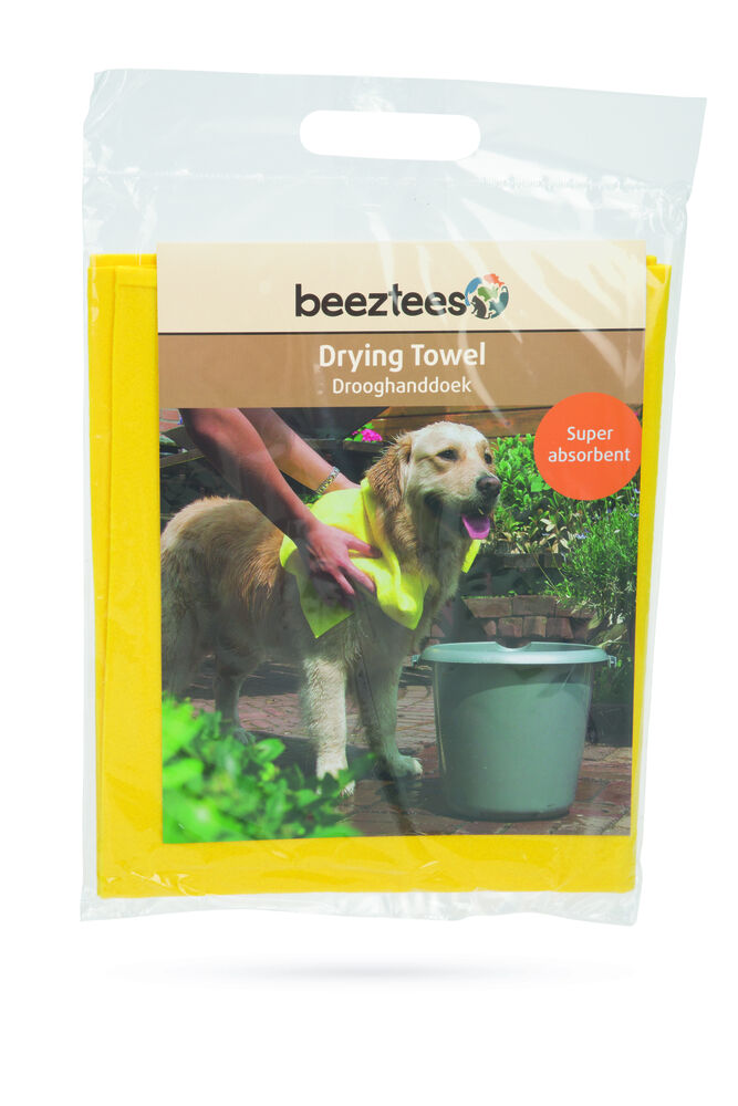 Beeztees Hondenhanddoek - 3.00 cm - geel - 24.00 cm - 30.00 cm
