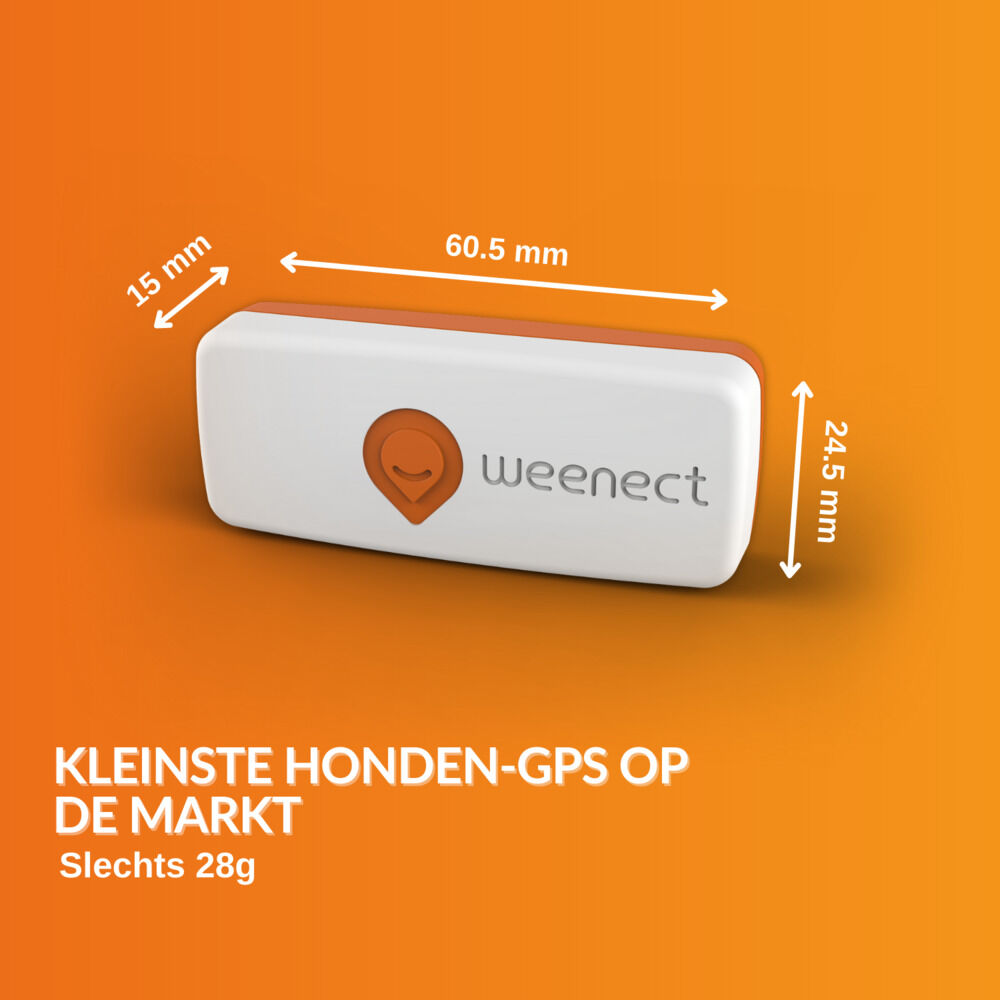 Weenect - GPS tracker Hond - 14.50 cm - wit - 12.00 cm - XS - 3.00 cm