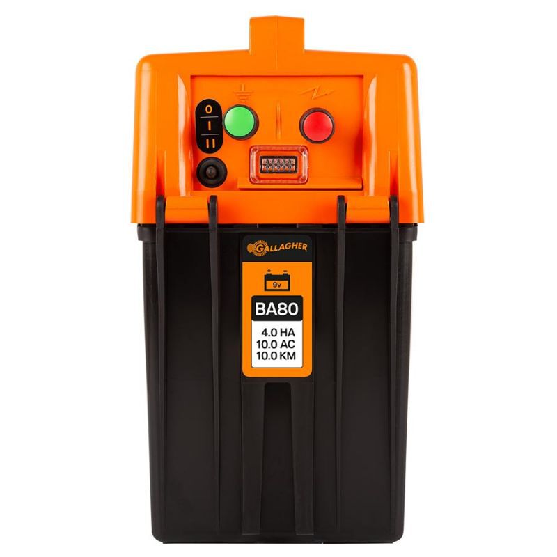 Gallagher BA80 - Schrikdraadapparaten - 29.5 cm - 9V - 0.8 Joule - 28 cm