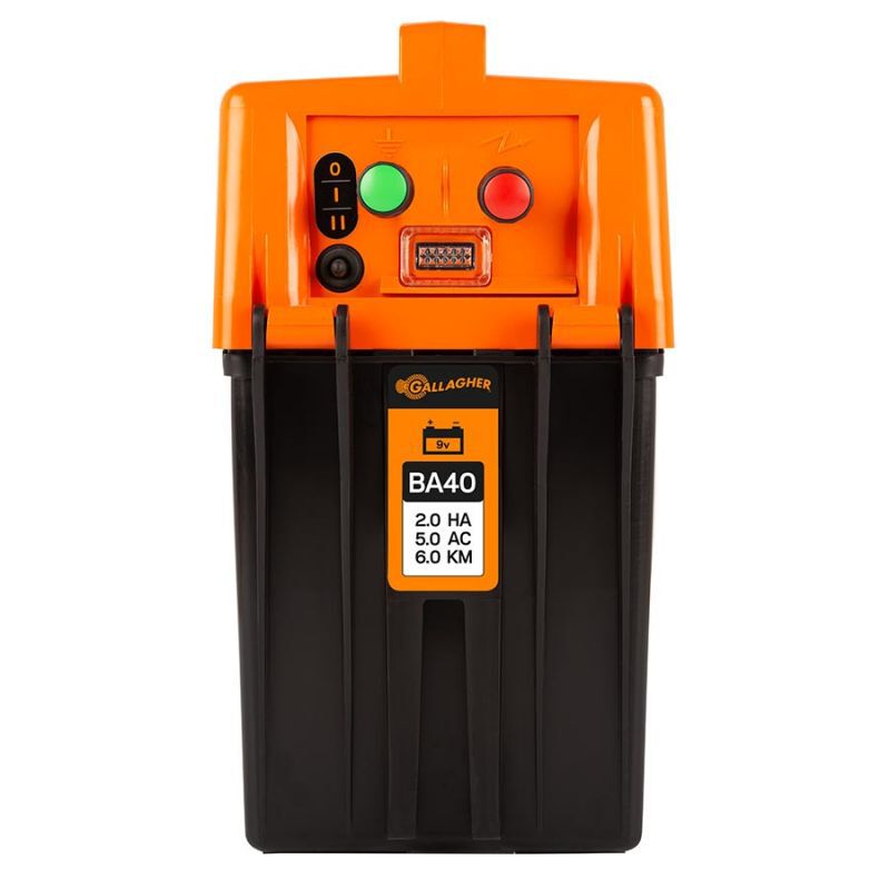 Gallagher BA40 - Schrikdraadapparaten - 29.5 cm - 9V - 0.4 Joule - 28 cm