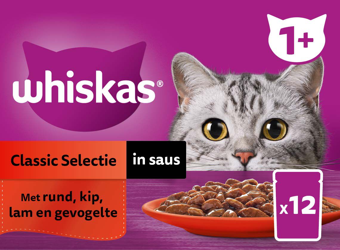 Whiskas  Junior Gevogelte Selectie - Kattenvoer - 12x85 gram - 1020.00 - saus