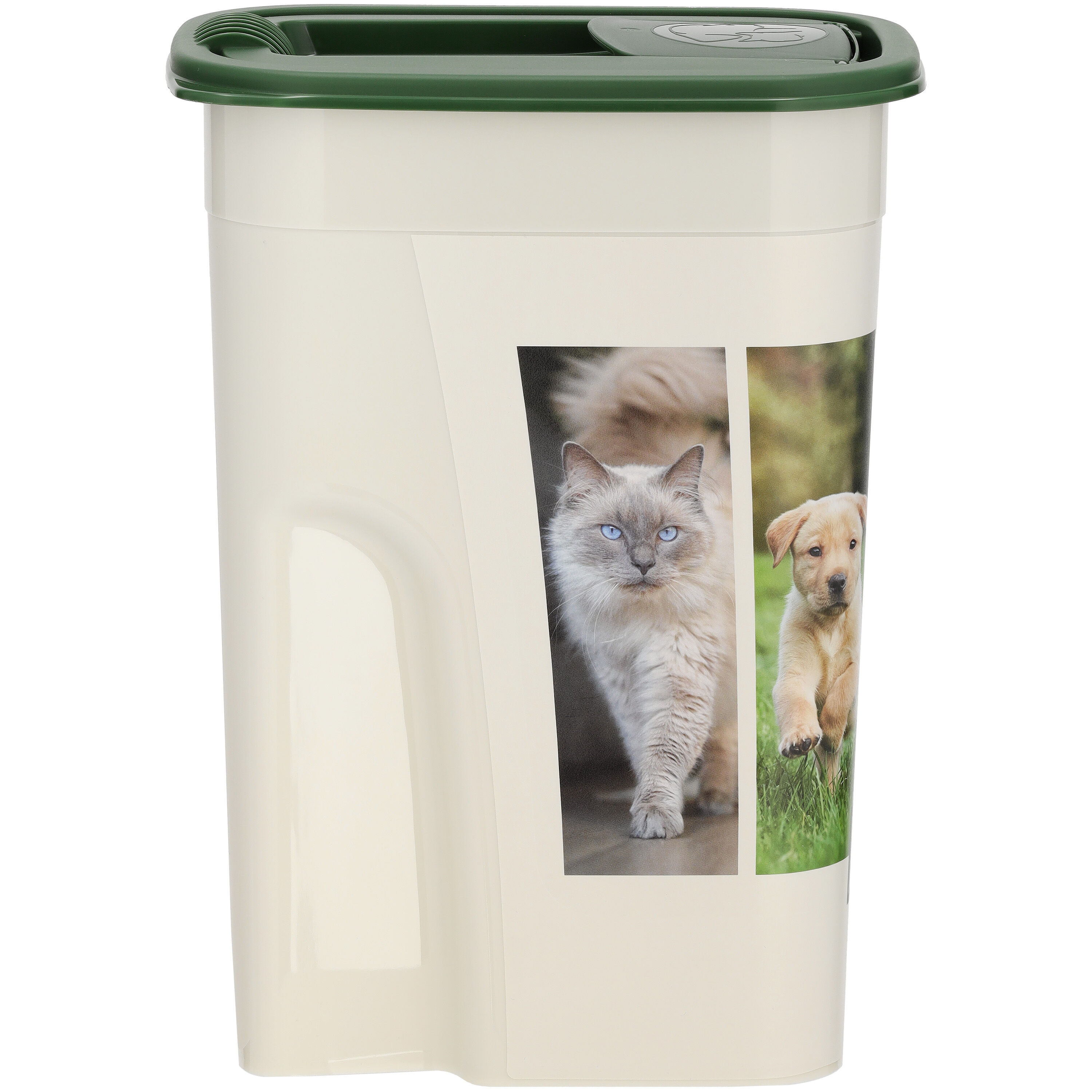 Welkoop - Voerton - 4.10 l - 27.00 cm - Wit Groen - 19.50 cm - 13.60 cm