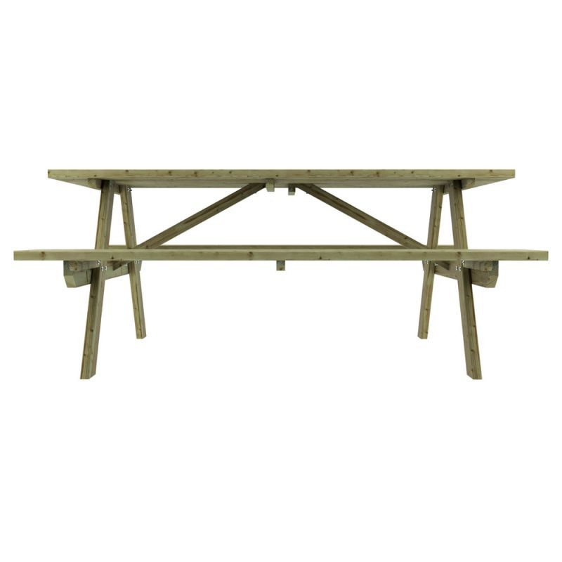 Outdoor Life Products Nikkie - Picknicktafel - Groen - 180x167x77 cm
