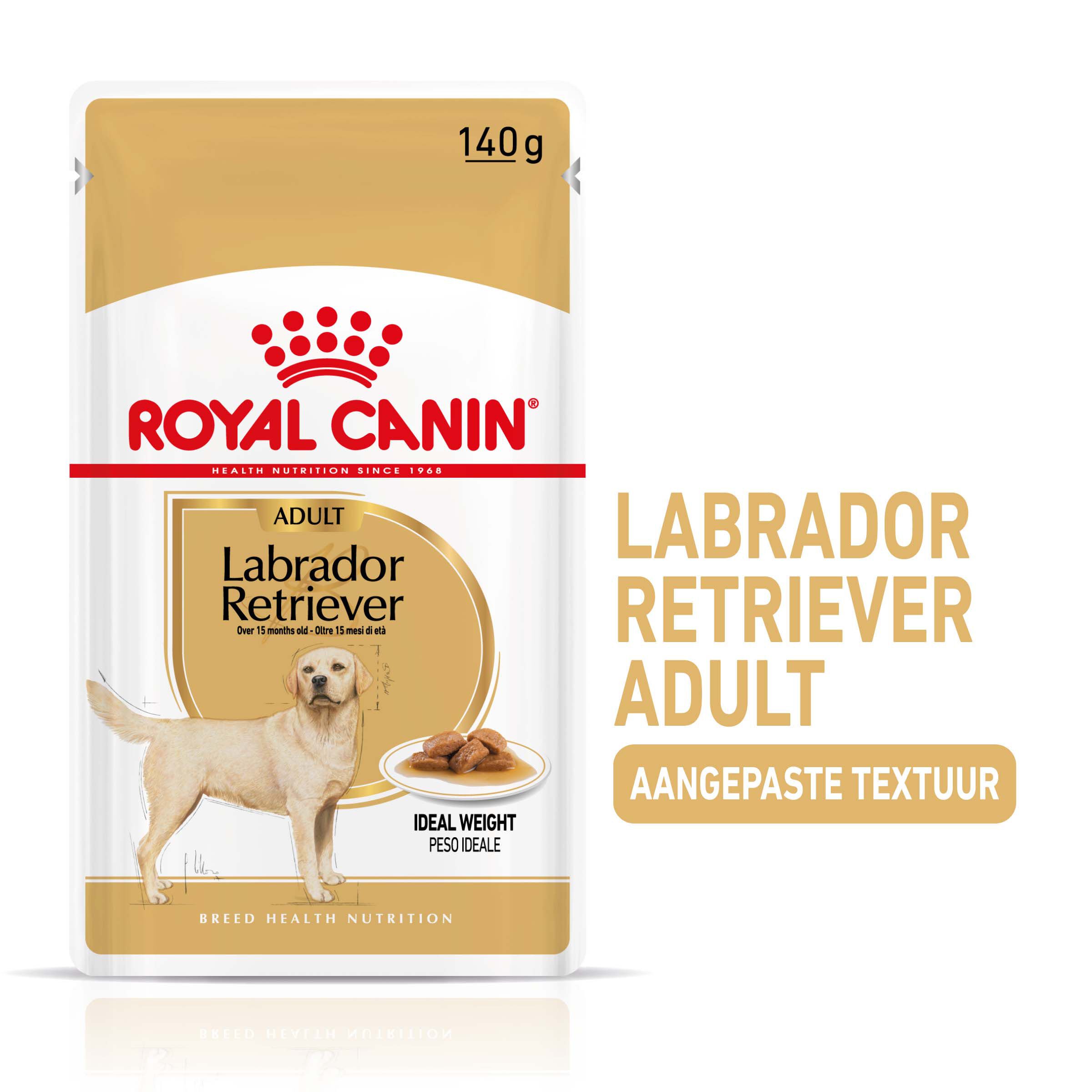 ROYAL CANIN® Adult Labrador Retriever Natvoer 10x 140gr - Hondenvoer - 1400 - gevogelte