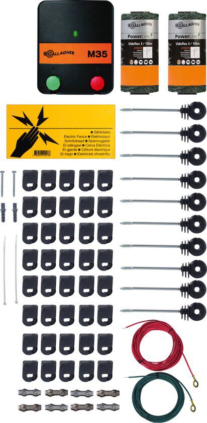 Gallagher Kattenschuttingset - M35 - 230V - 12 cm - 230V - 0.1 Joule - 40 cm