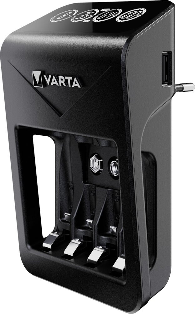 VARTA LCD Lader incl. AA Batterij 4 stuks - Batterij oplader