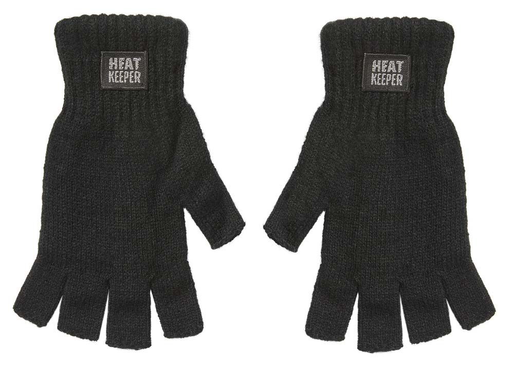 Heatkeeper - Vingerloze handschoenen - L/XL - Zwart