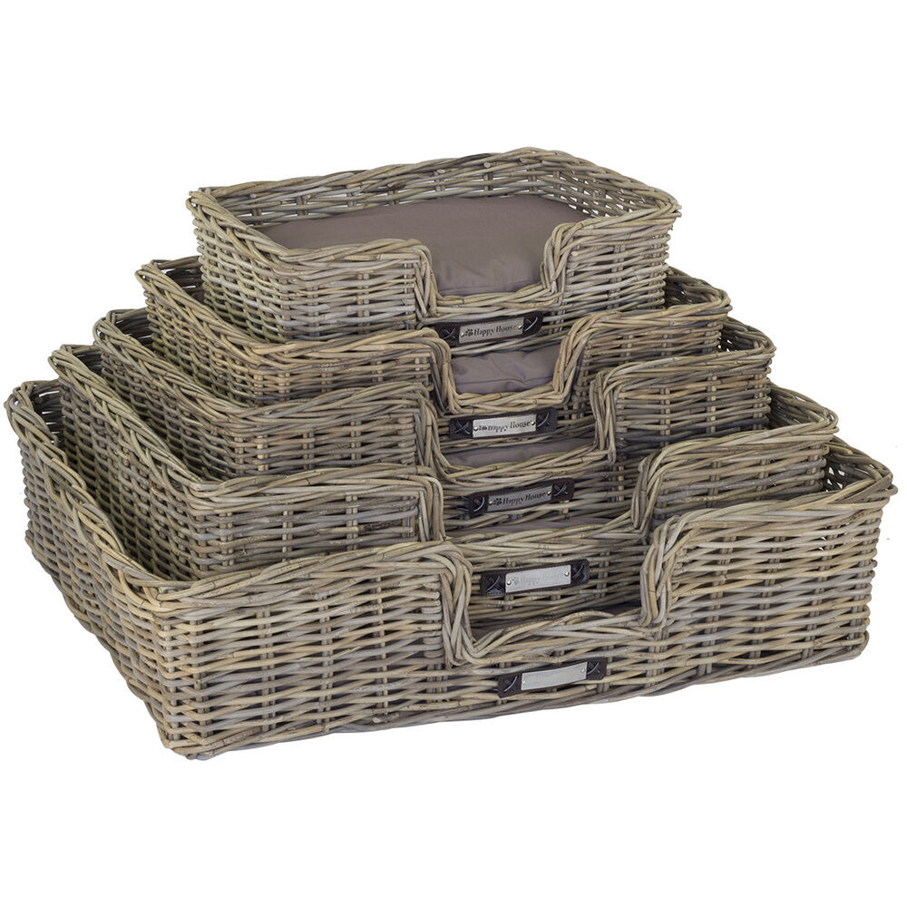 Happy-House Riet - Hondenmand - 10.00 cm - Beige/Bruin - 90.00 cm - XL - 30.00 cm