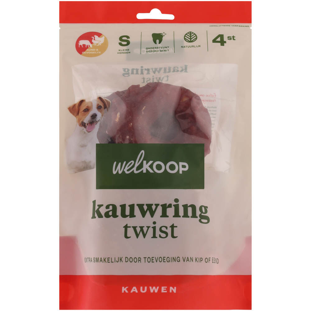 Welkoop - Kauwring Twist - Extra Eend en Kip Welkoop - Kauwring Twist - Extra Eend en Kip