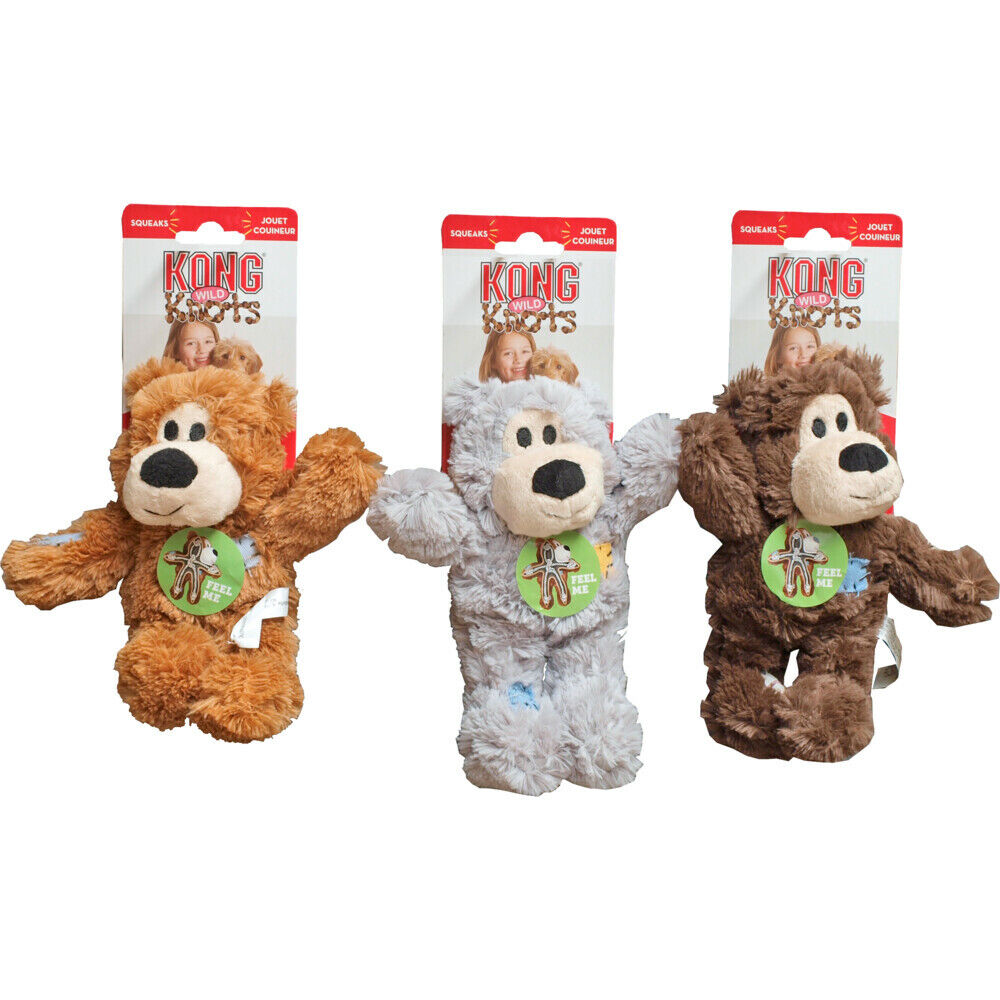 Kong Wildknots  Beer Pluche Knuffel - Hondenspeelgoed - 1 stuk - assorti - 8x14x1 cm - S/M Kong Wildknots  Beer Pluche Knuffel - Hondenspeelgoed - 1 stuk - assorti - 8x14x1 cm - S/M