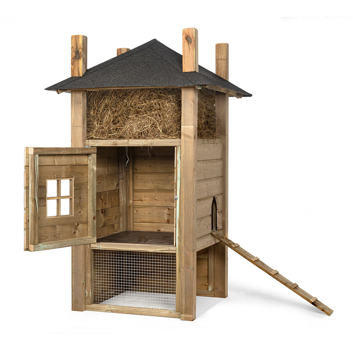 Glorenza Hooiberg Klaas - Konijnenhok - Bruin - 190x110x110 cm