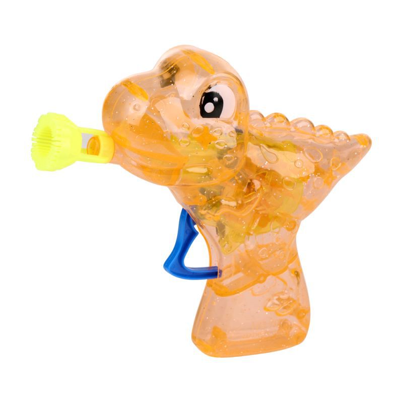 Eddy Toys Dino met licht - Bubbelpistool - Oranje - 17x4.5x24 cm