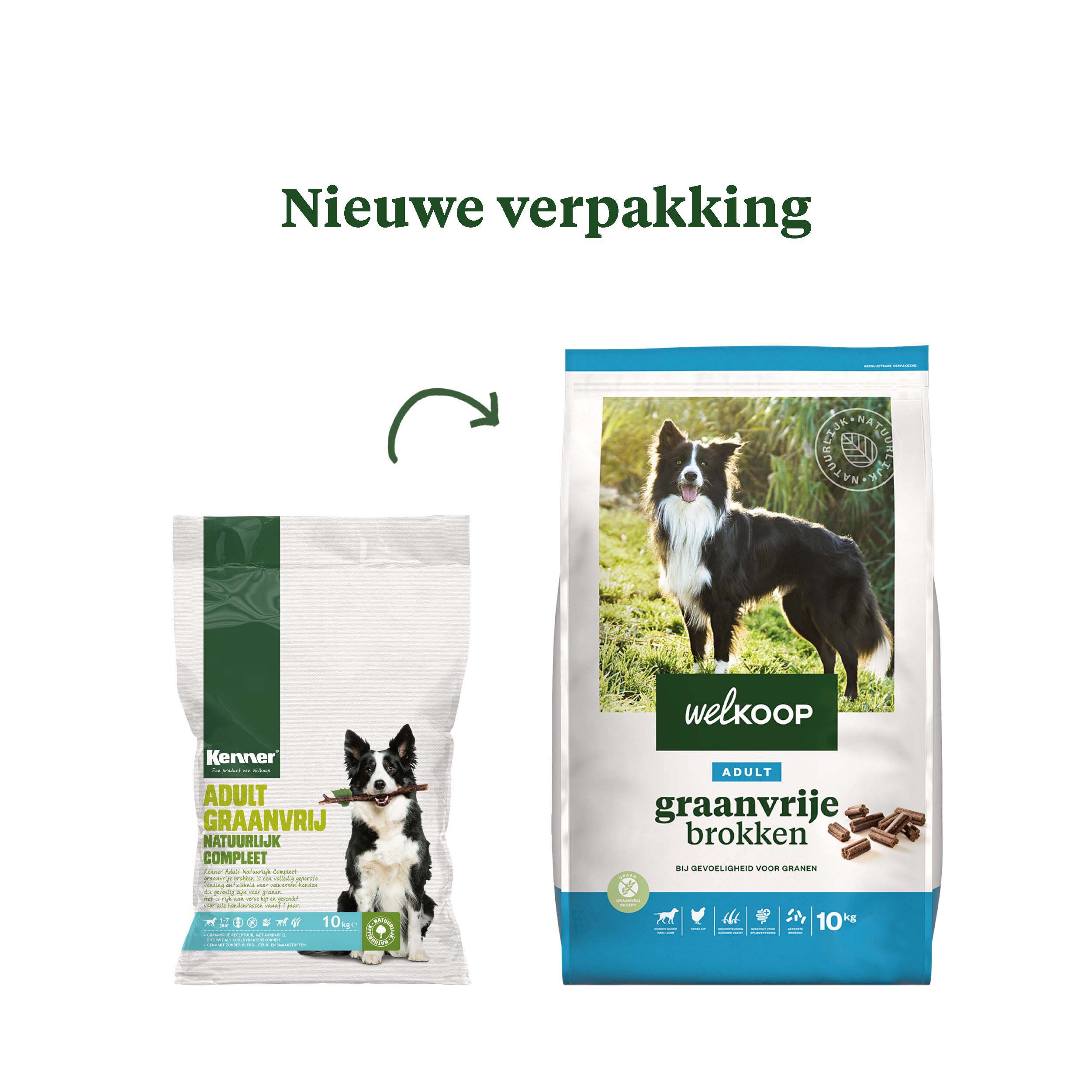 Welkoop Adult Geperste brokken - Graanvrij - Hondenvoer - 10 - kip