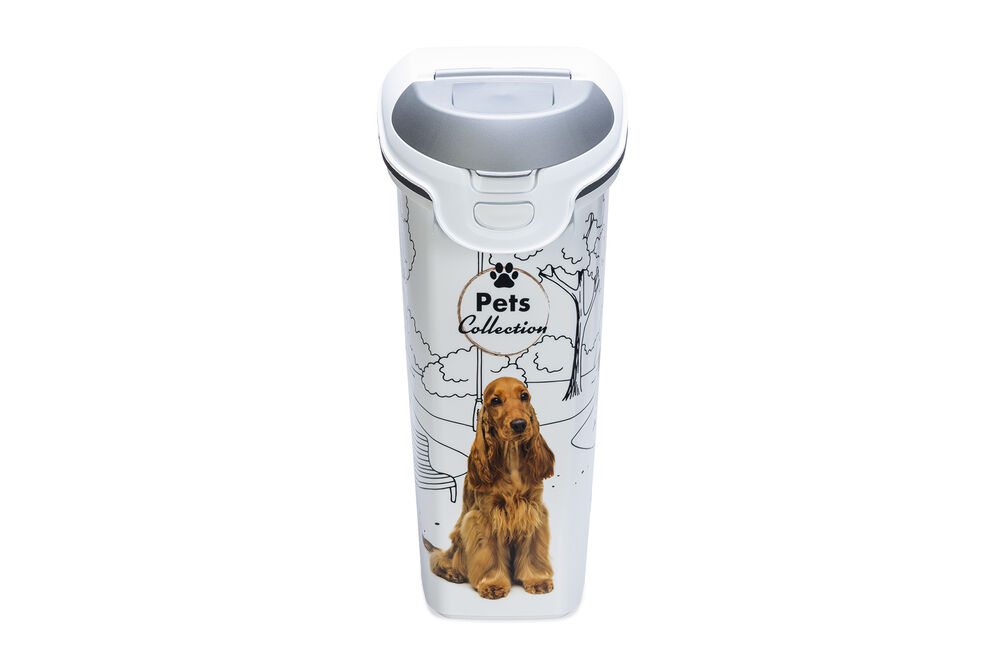 Curver Hond - Voercontainer - 23.00 l - 43.00 cm - Wit Grijs - 49.00 cm - 28.00 cm