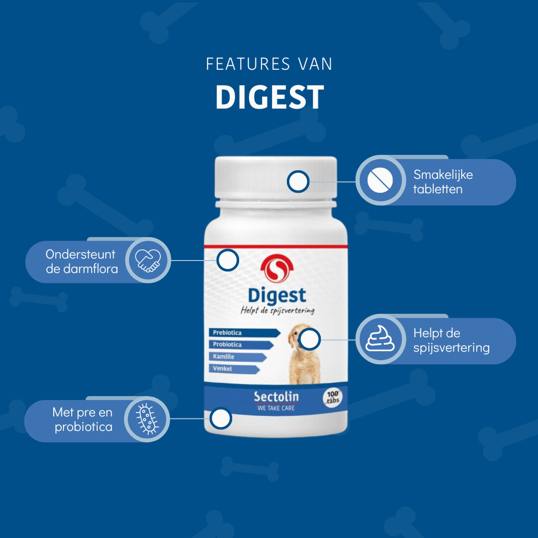 Sectolin Digest - Spijsvertering en darmflora Pre- en probiotica Hond en Kat