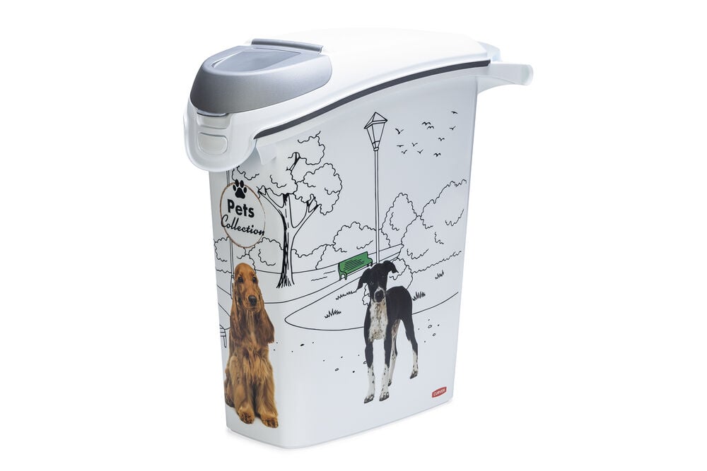 Curver Hond - Voercontainer - 23.00 l - 43.00 cm - Wit Grijs - 49.00 cm - 28.00 cm