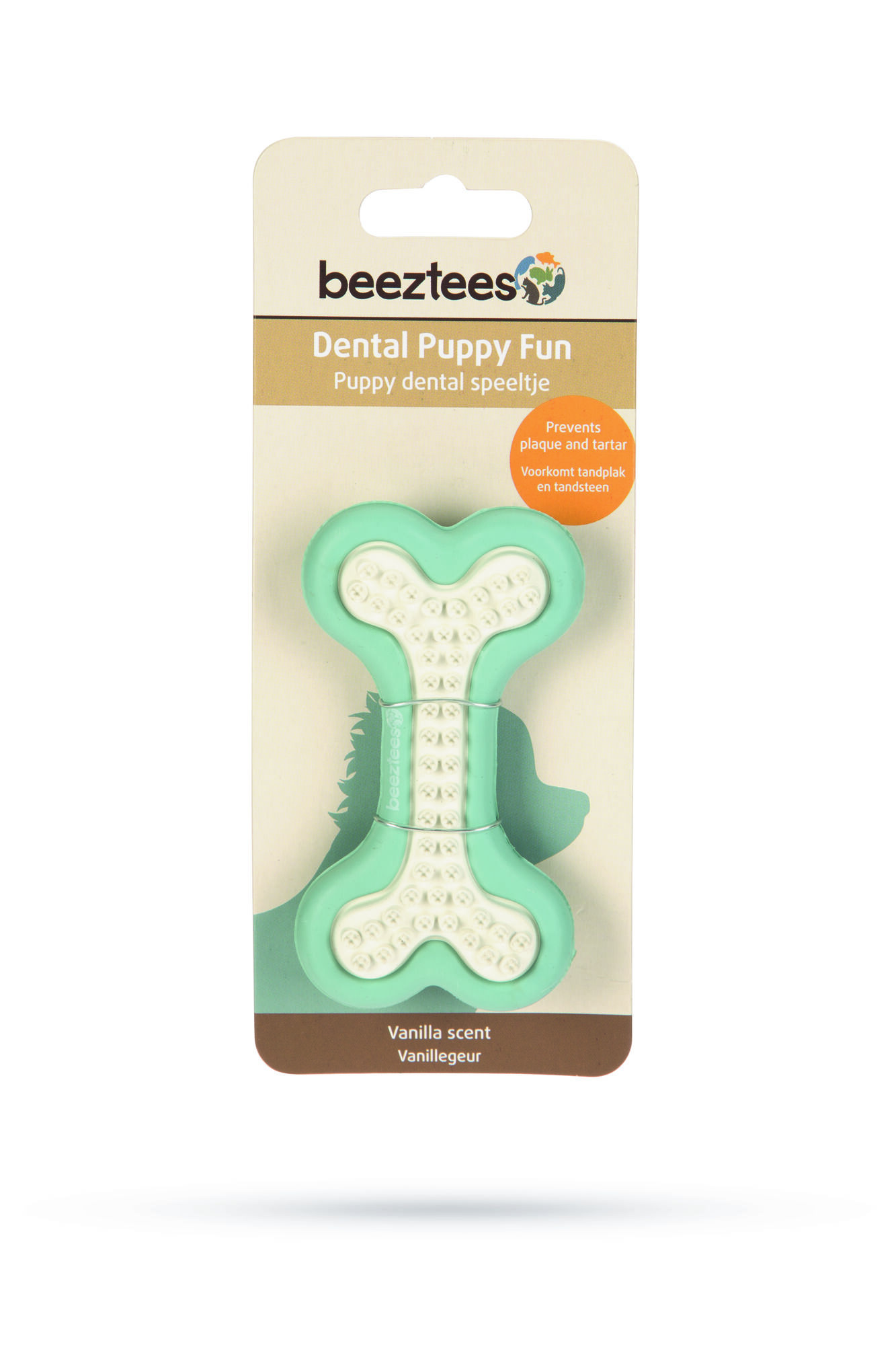 Beeztees Dental bot - Kauwspeelgoed puppy - 18.50 cm - groen - 7.50 cm - 2.00 cm