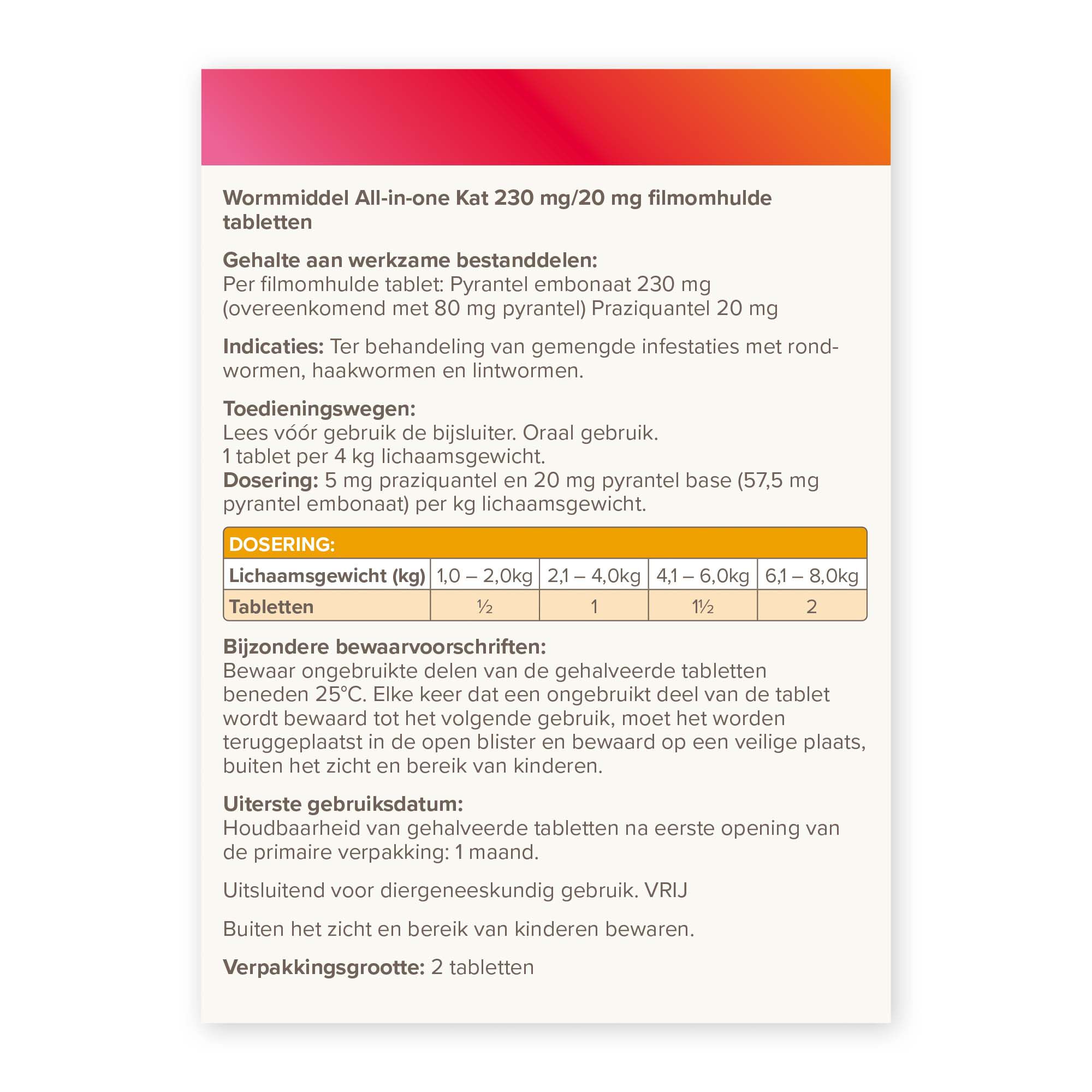 Beaphar all-in-one Tabletten - Ontwormen Kat en Kittens