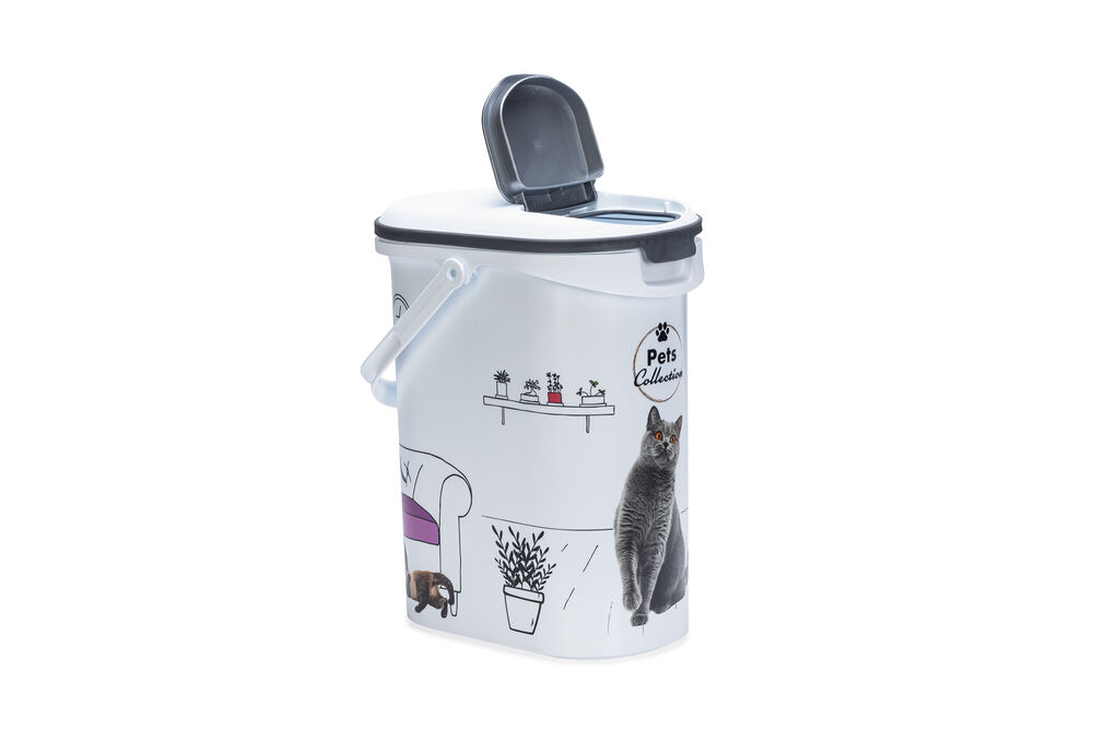 Curver Kat - Voercontainer - 10 l - Wit - 34x19x2 cm