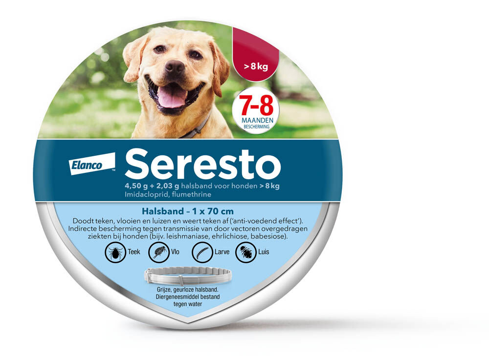 Seresto - Anti Teken- en vlooienband Hond - 12.00 cm - 12.00 cm - 70.00 cm - 3.70 cm