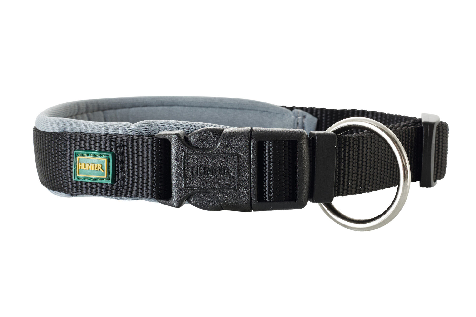 Hunter Vario Plus - Halsband Hond - 25.00 cm - Zwart - 4.50 cm - L-XL - 30.00 cm - 2.00 cm